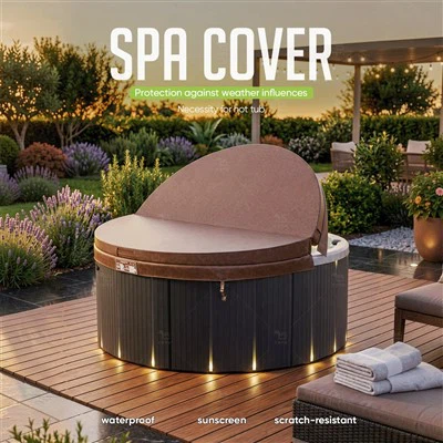 Kahverengi Yuvarlak Spa Örtüsü